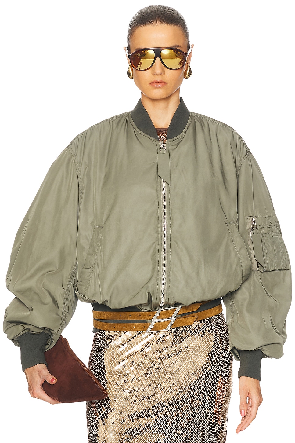 

Куртка-бомбер The Attico, Military Green