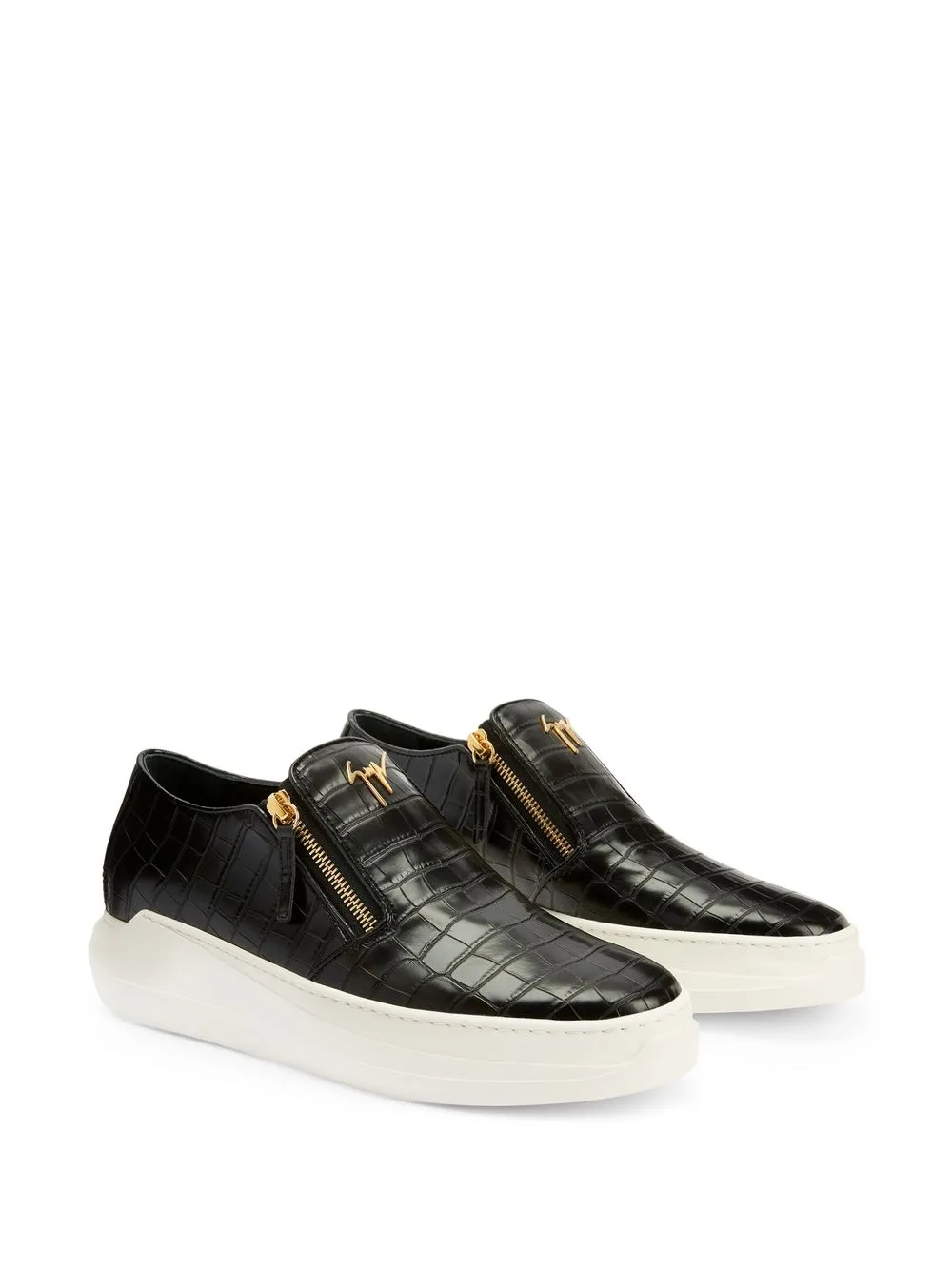 Кеды Conley с молниями Giuseppe Zanotti, черный — фото 2