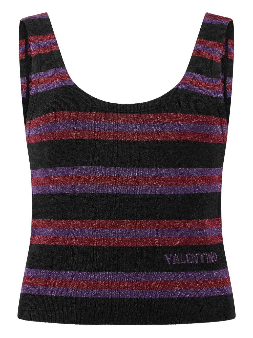 

Майка без рукавов с округлым вырезом Valentino Garavani, черный