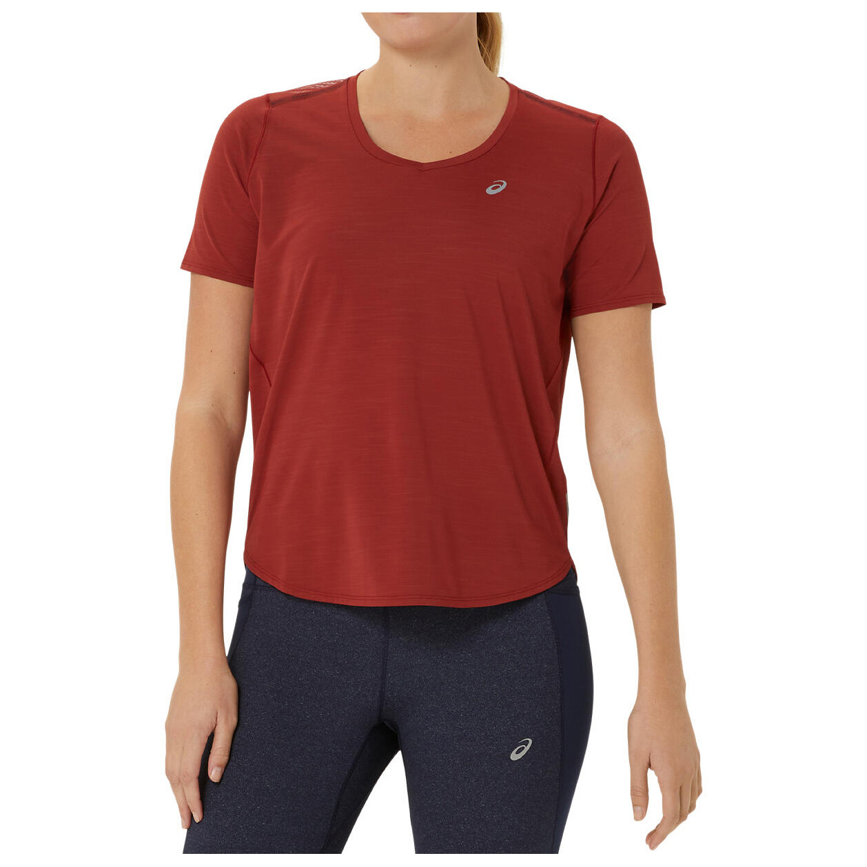 

Футболка для бега Asics Road V-Neck S/S Top, цвет Deep Red