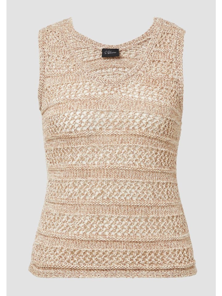 

s.Oliver Вязаный жилет 80X2_светло-бежевого цвета