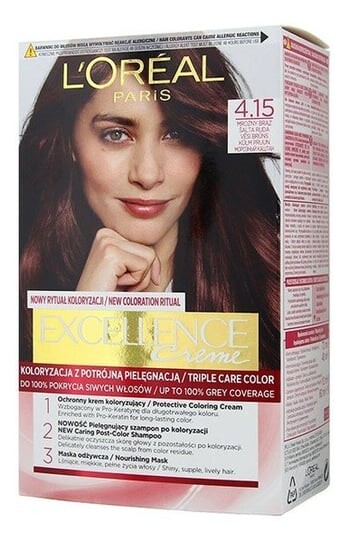 

Краска для волос L’Oreal Excellence Creme 4.15 Морозный Коричневый, L'oréal Paris