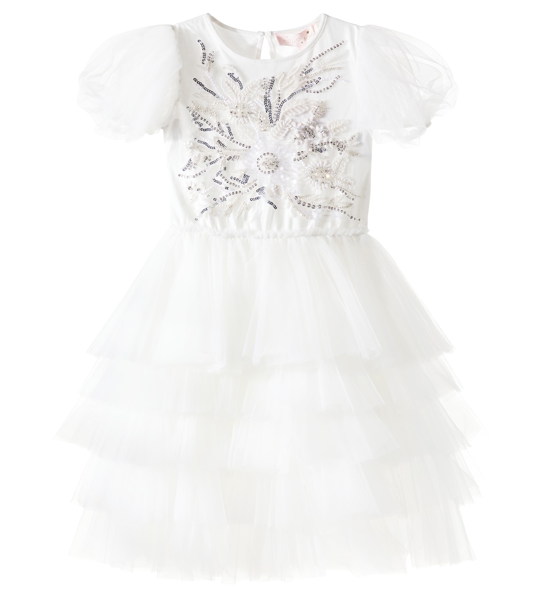 

Платье из тюля с декором White Orchid Tutu Du Monde, Milk