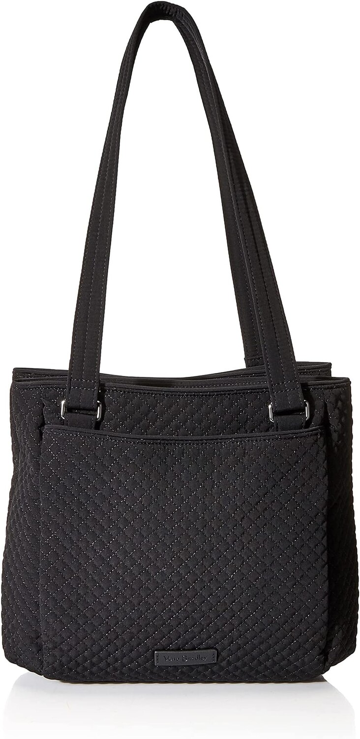 

Сумка Microfiber Multi-Compartment Shoulder Satchel Purse, Classic Black Vera Bradley, цвет Classic Black
