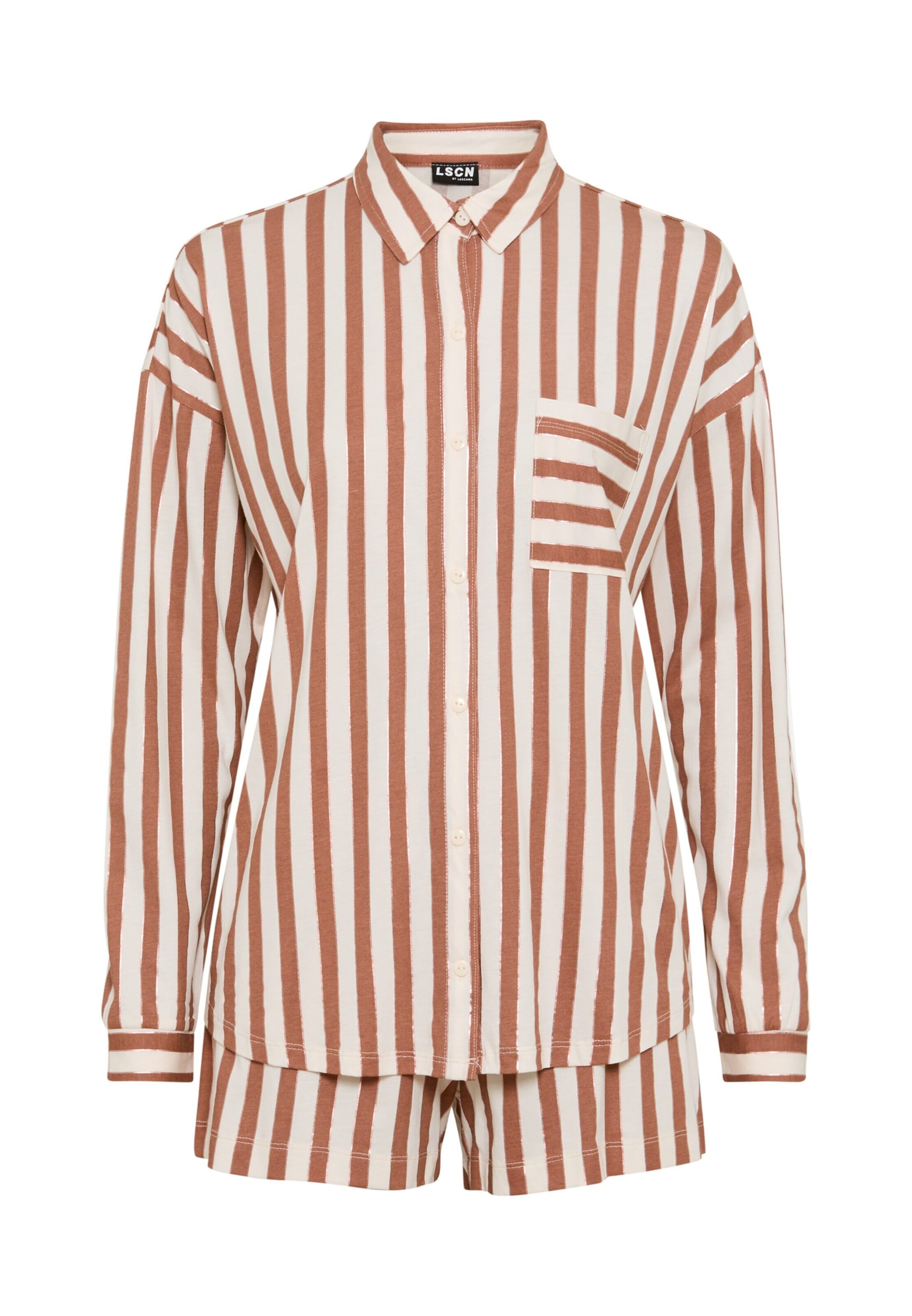 

LSCN by LASCANA Короткий пижамный комплект в коричневом