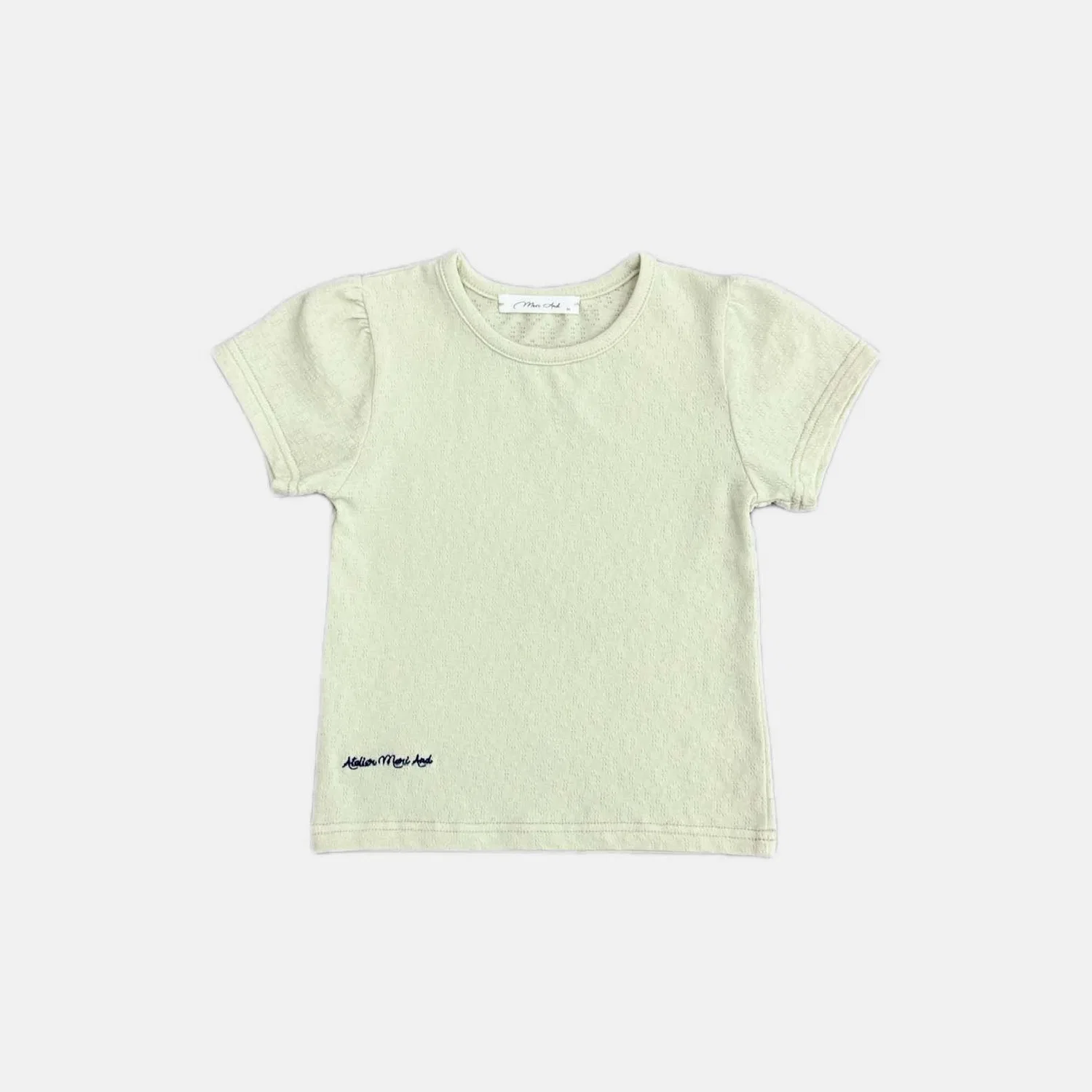 Детская футболка Eyelet цвета мох от Meri And