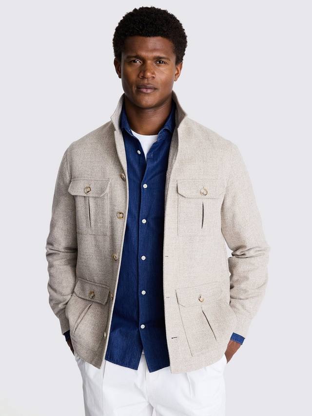 

Шакет из смеси хлопка и шерсти Moss, Tan