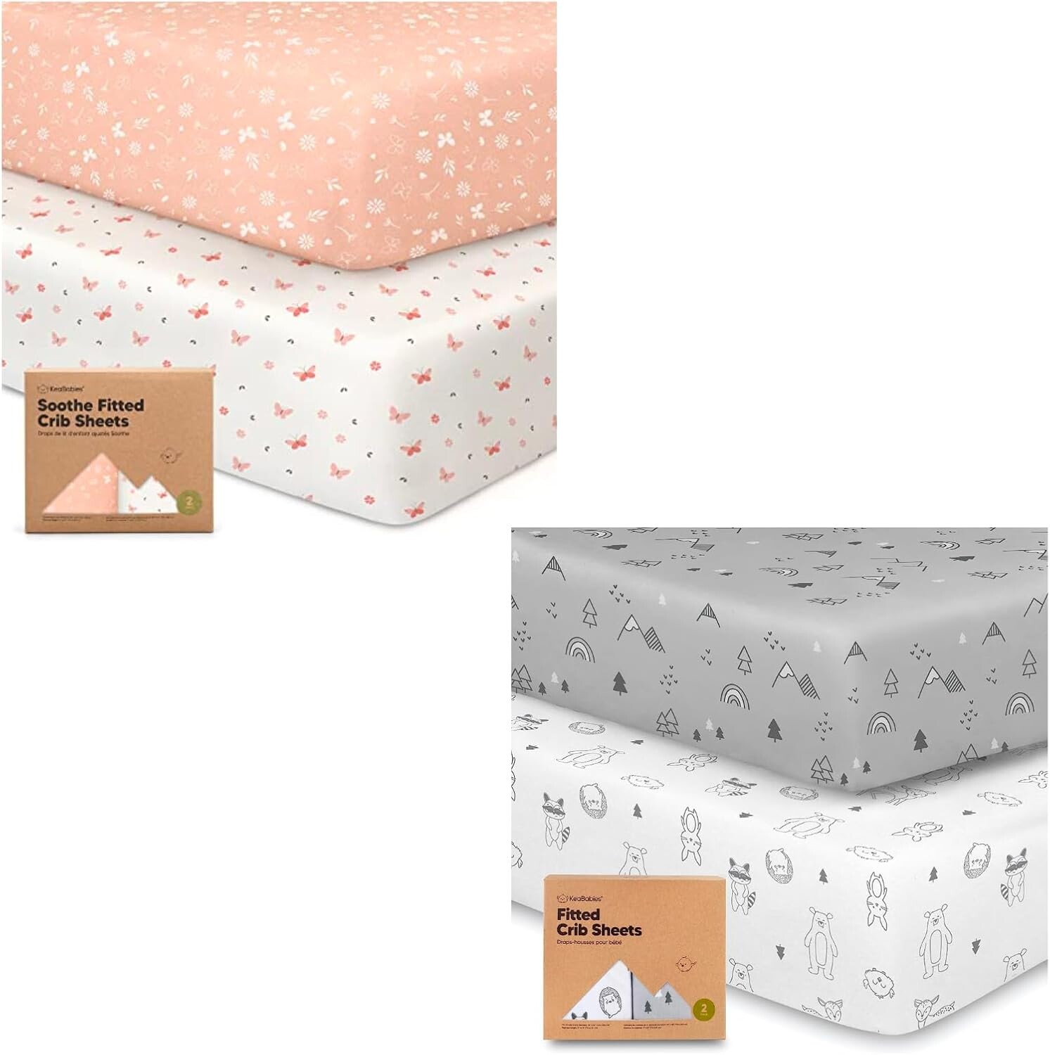 

Kea 2-Pack органических простыней для кроватки для мальчиков KeaBabies