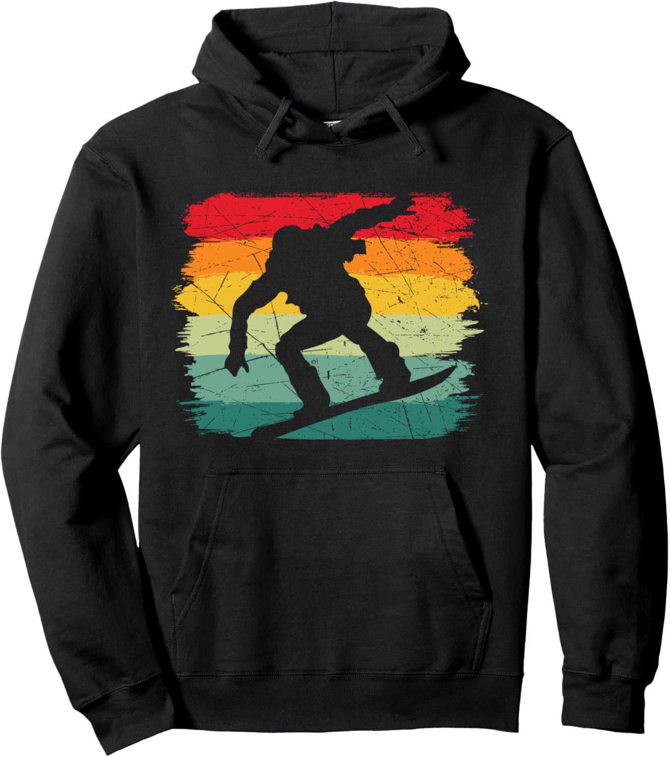 

Худи с ретро-стилем для сноубордистов: горы, горнолыжный склон, экипировка для сноубординга Snowboarding Accessories Vacation Winter Sports, черный