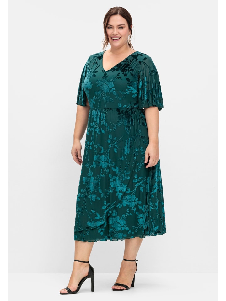 

Sheego Коктейльное платье с принтом "бензиновый"