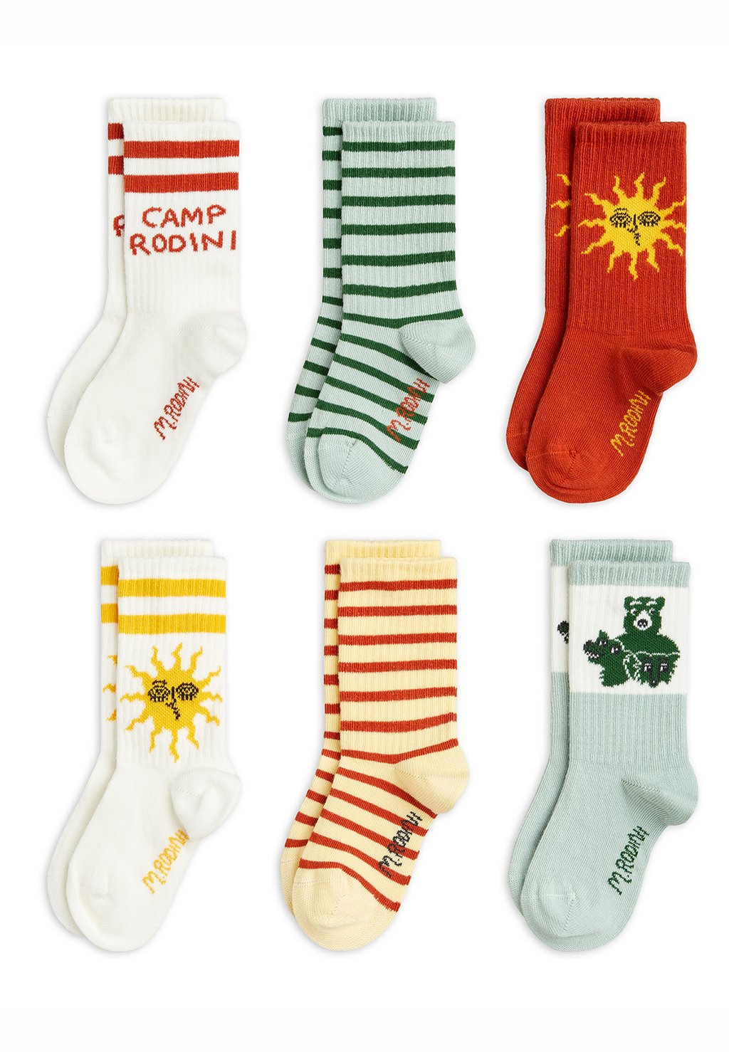 

Носки CAMP SOCKS 6 PACK UNISEX Mini Rodini, мультиколор