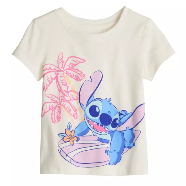 

Футболка с принтом Disney для девочек 4-12 лет Jumping Beans Disney/Jumping Beans, цвет stitch surf white