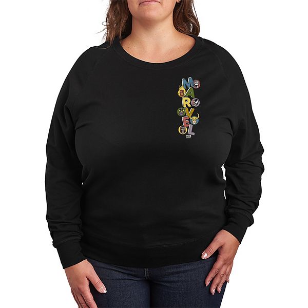 

Футболка с длинным рукавом Villains Stacked French Terry Plus Size Marvel, Black, Черный, Футболка с длинным рукавом Villains Stacked French Terry Plus Size Marvel, Black