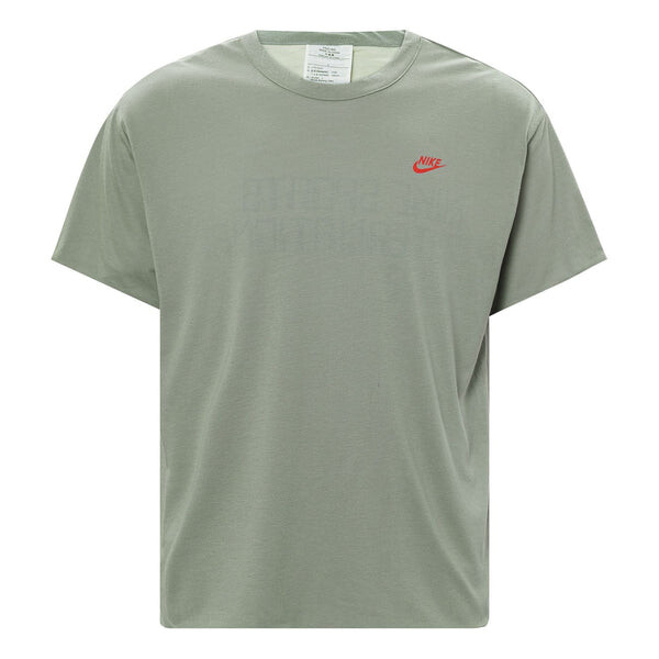 

Футболка Men's Nike Logo Reversible Casual Round Neck Short Sleeve Gray T-Shirt, серый