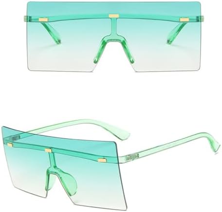 

Солнцезащитные очки без оправы большого размера 2027 года для женщин и мужчин, с градиентными линзами, плоской верхней оправой и цельной безрамочной конструкцией MTZJH, C5