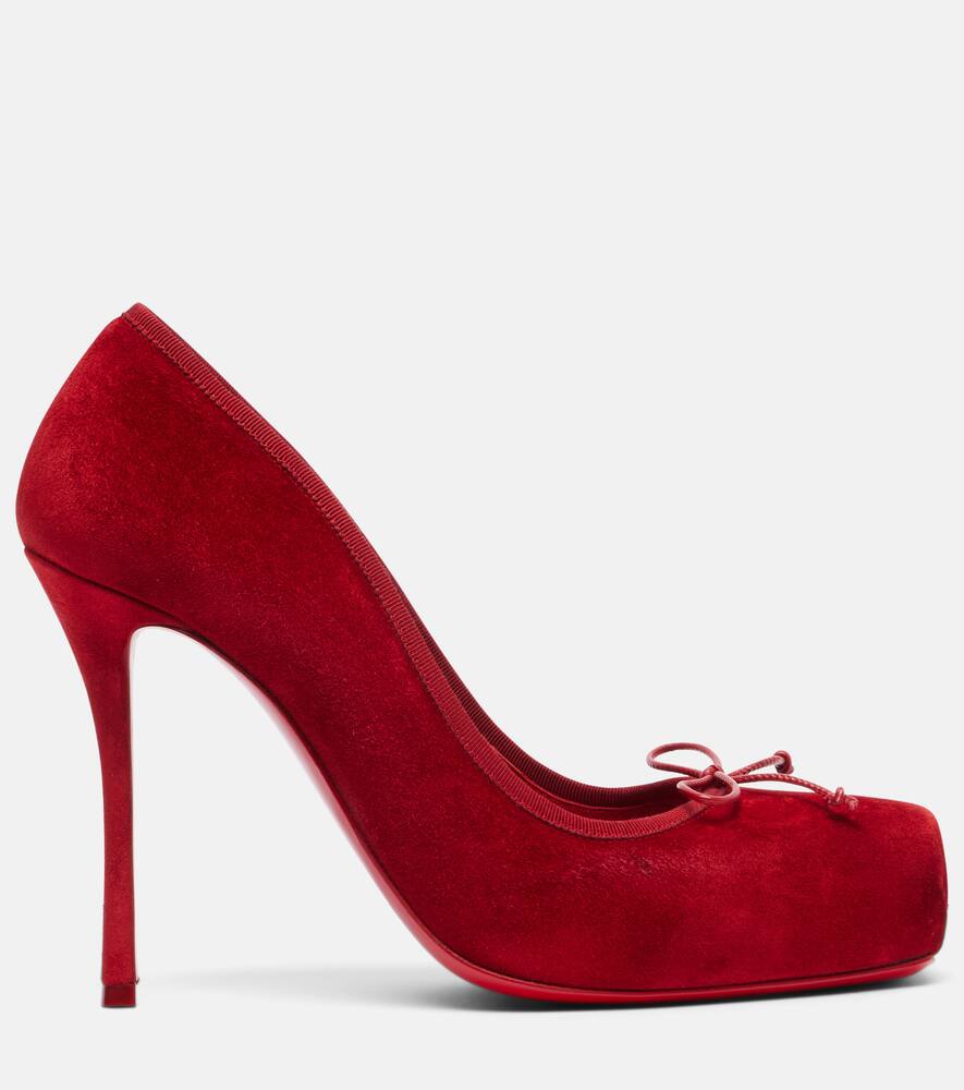 Туфли-лодочки Cassia Nodo 100 из замши Christian Louboutin, Velours/Gg/Lin — фото 4