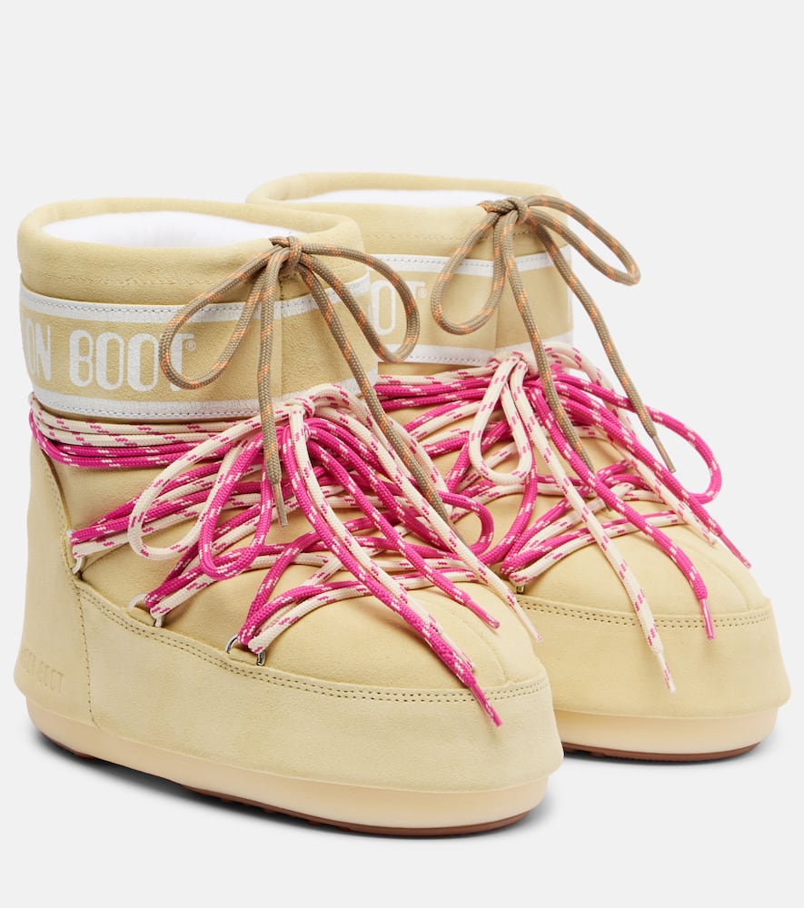 Замшевые ботинки Icon с коротким голенищем Moon Boot, Light Yellow