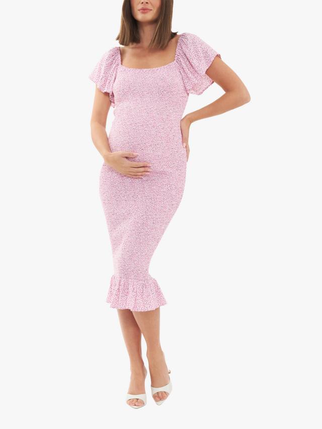 

Гофрированное платье для беременных selma Ripe, цвет Ditsy Pink