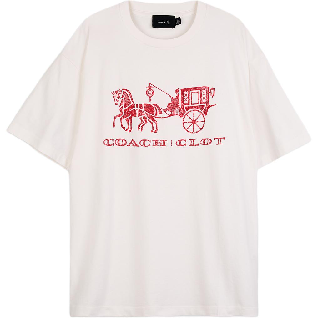 

X COACH/, Coach Collaboration FW25 Футболка мужская CLOT, белый