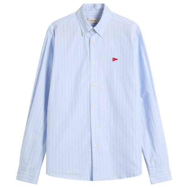 

Рубашка Оксфорд с флагом Foret, Light Blue Stripe