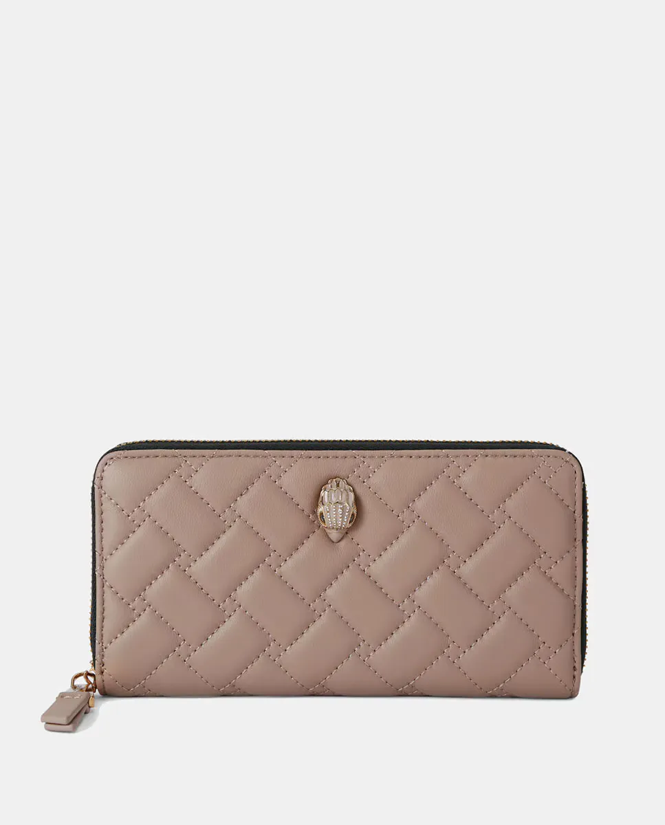 

Серо-коричневый кожаный стеганый кошелек Kensington Kurt Geiger, цвет Topo