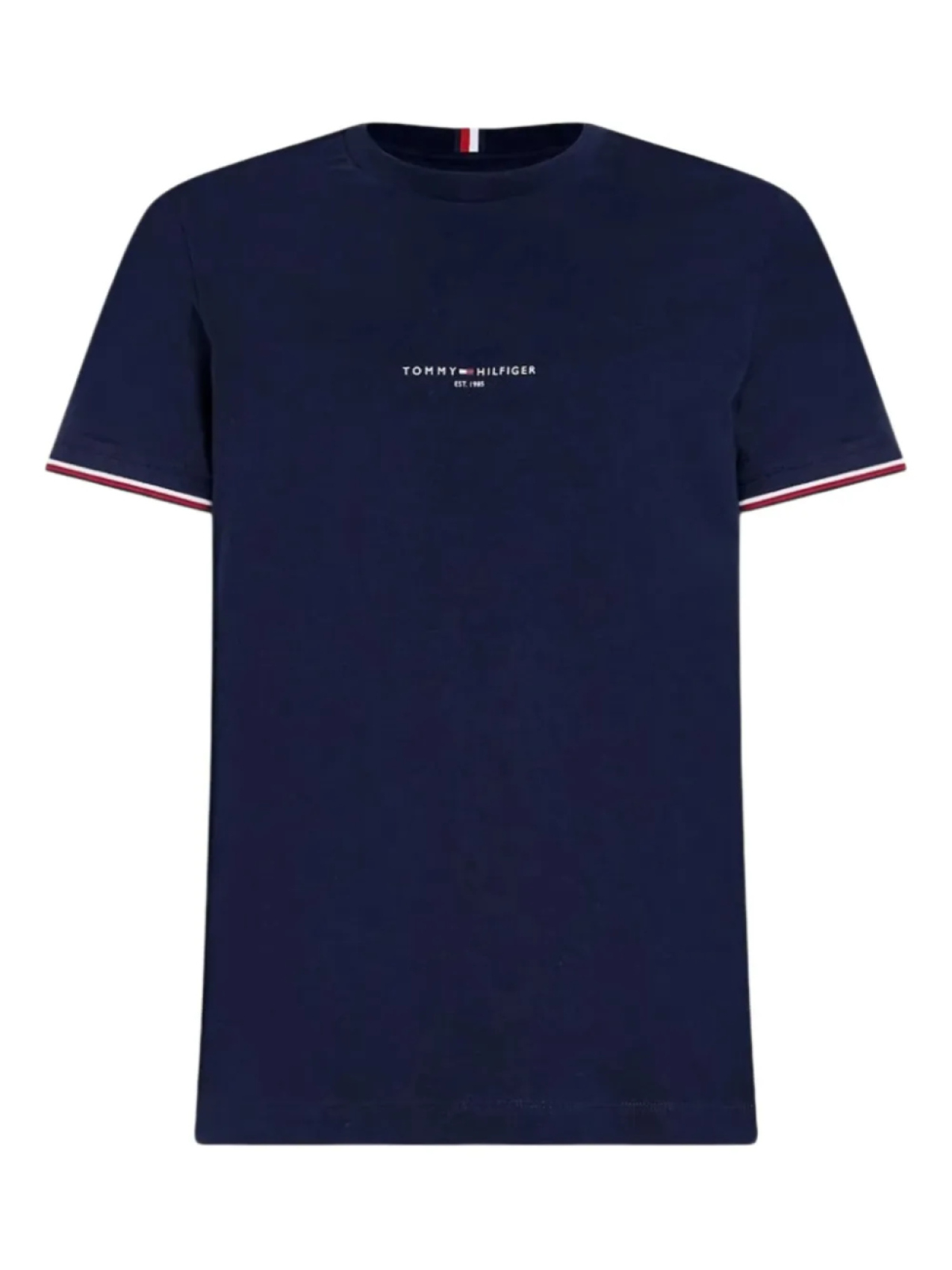 Tommy Hilfiger футболка с отделкой в полоску, синий