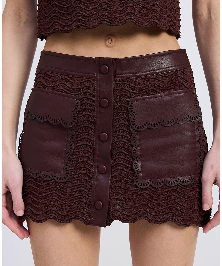 

Женская мини-юбка Delphine En Saison, Plum Brown