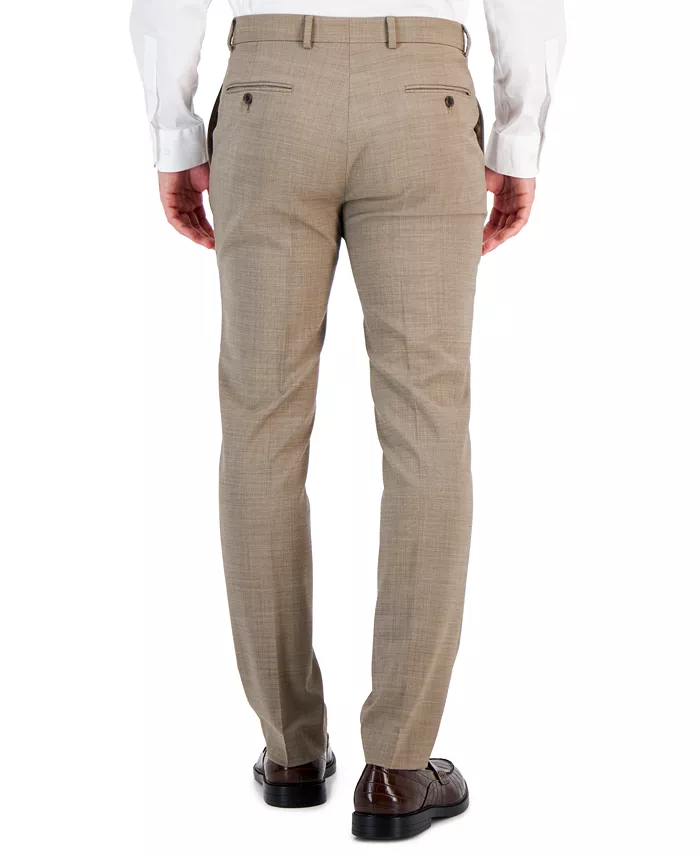 Брюки мужские Modern-Fit из шерсти TH-Flex с эластичной вставкой Tommy Hilfiger, коричневый/бежевый — фото 2