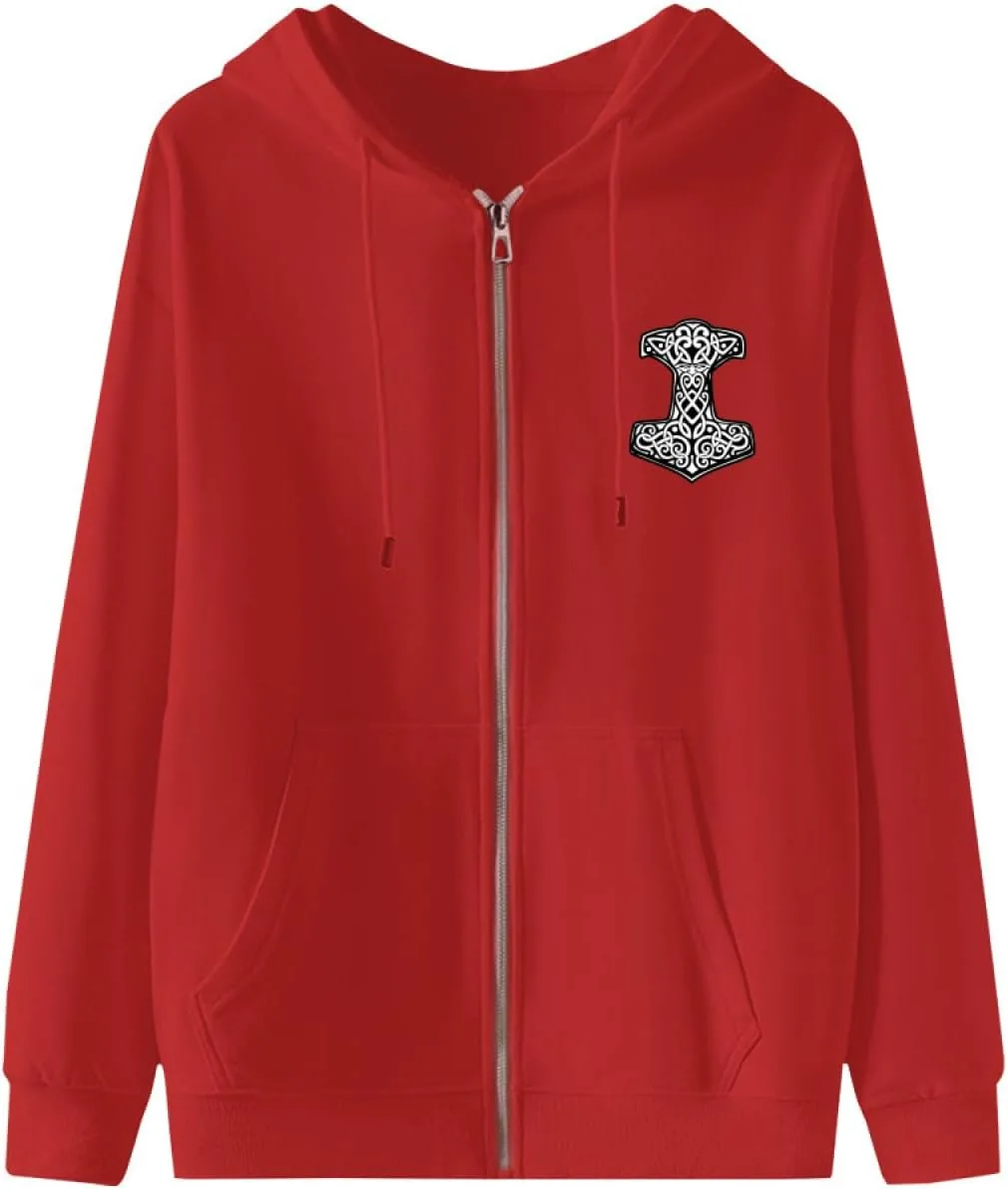 

Толстовка с капюшоном Thor's Hammer Norse на молнии ITPHOYS