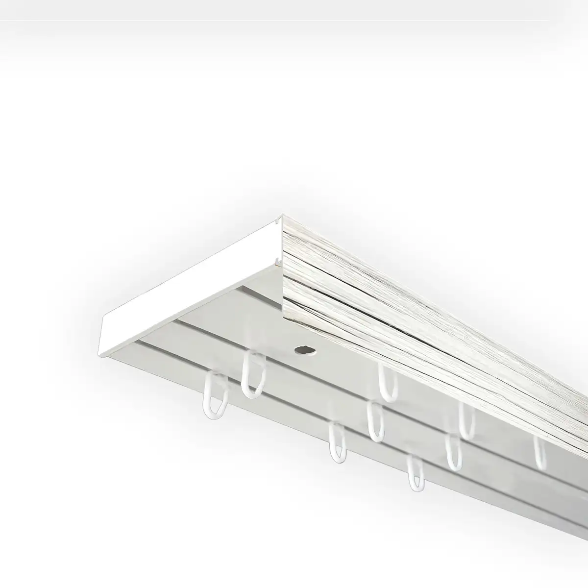 

SN DECO GROUP Карниз для штор "Карниз SH (1) с панелью 5 см", 3 направляющие, фиксированный размер 150 см, белый/пепельный