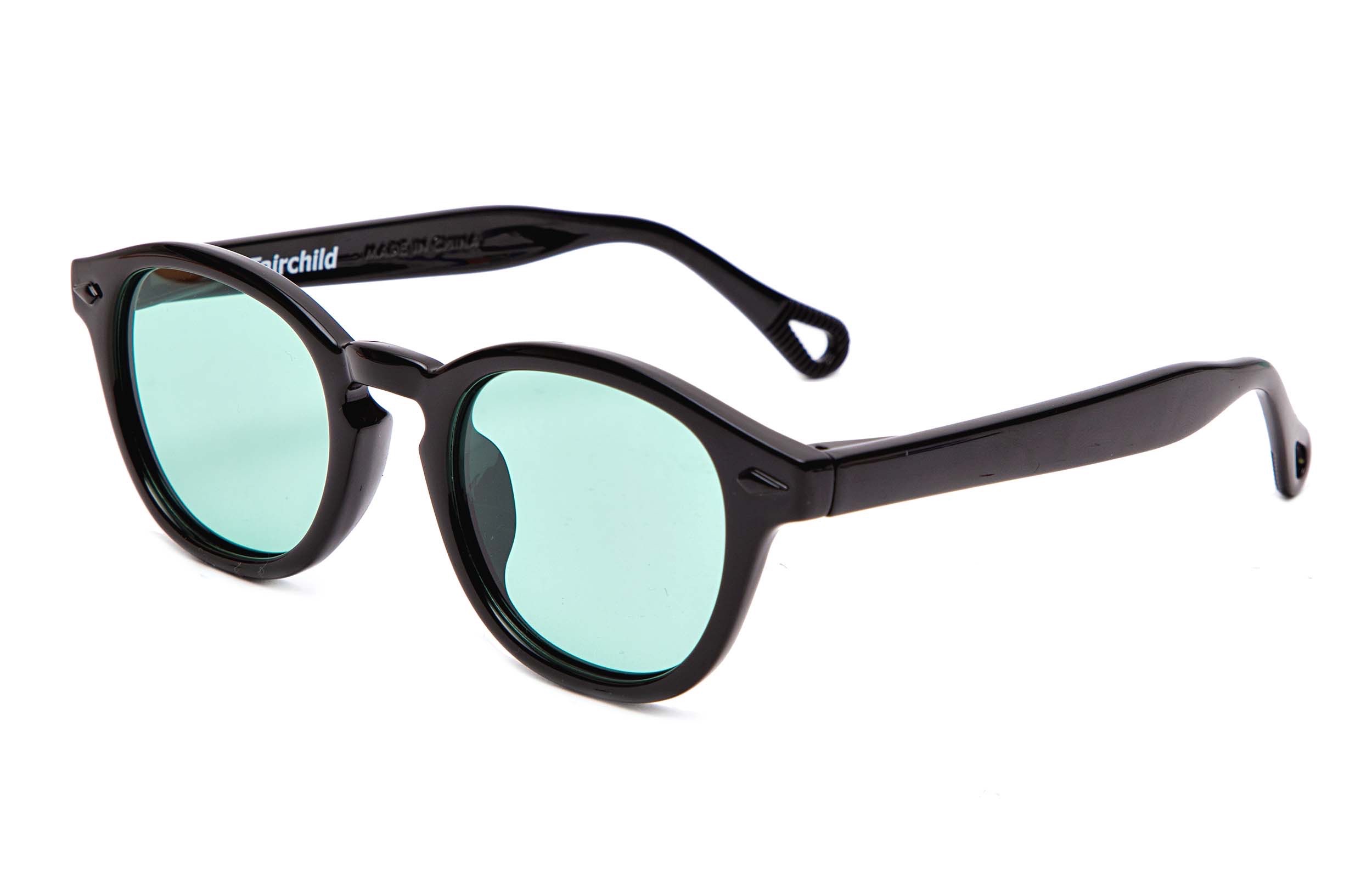 

The MAD HATcher Овальные солнцезащитные очки TR90 унисекс, Black Frame with Green Polarized Lens