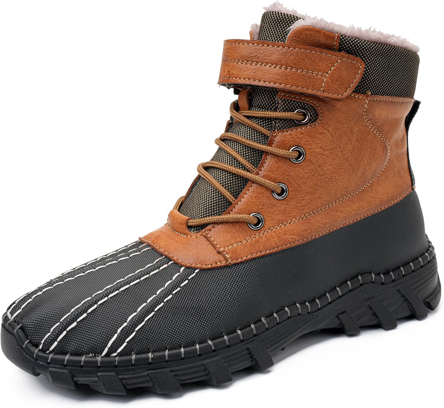 

Мужские водонепроницаемые высокие туристические ботинки Tsuukuie, верх из микрофибры и кожи, стелька с эффектом памяти, противоскользящая резиновая подошва, доступны с сетчатой или плюшевой подкладкой, коричневый