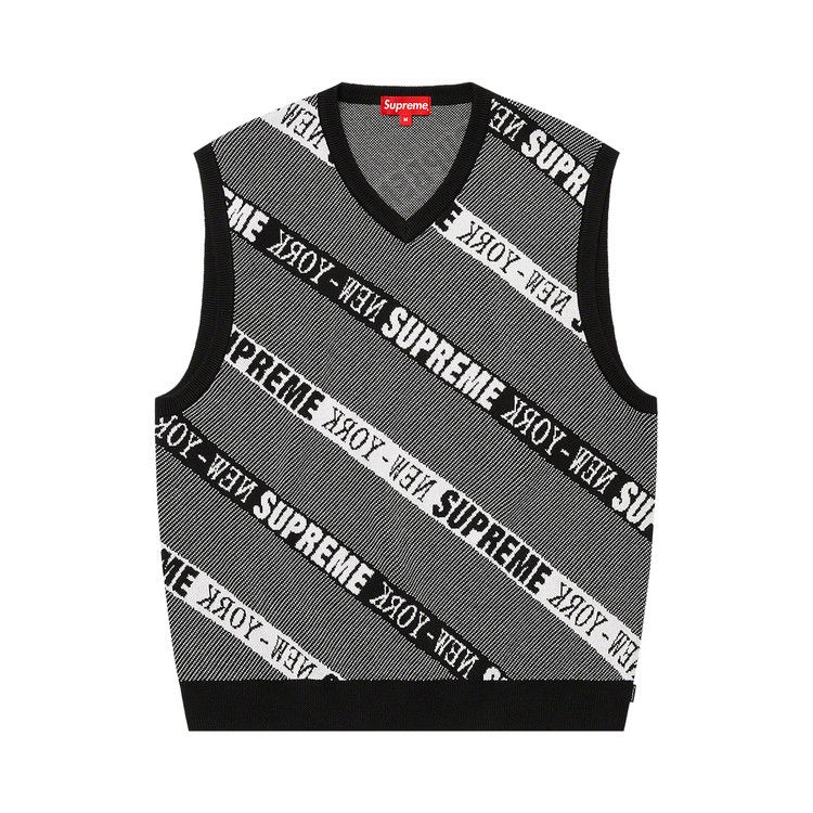 

Свитер Supreme Stripe Sweater Vest, Black