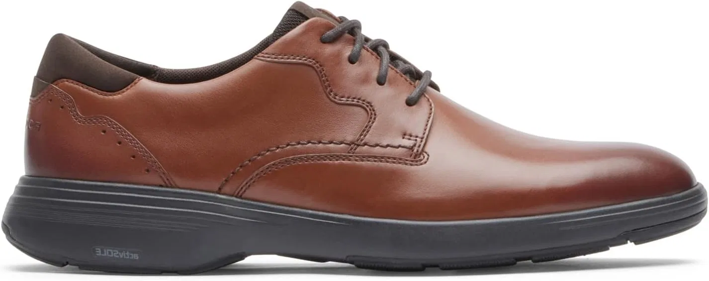 Мужские оксфорды Rockport Noah с гладким носком, New Brown — фото 3