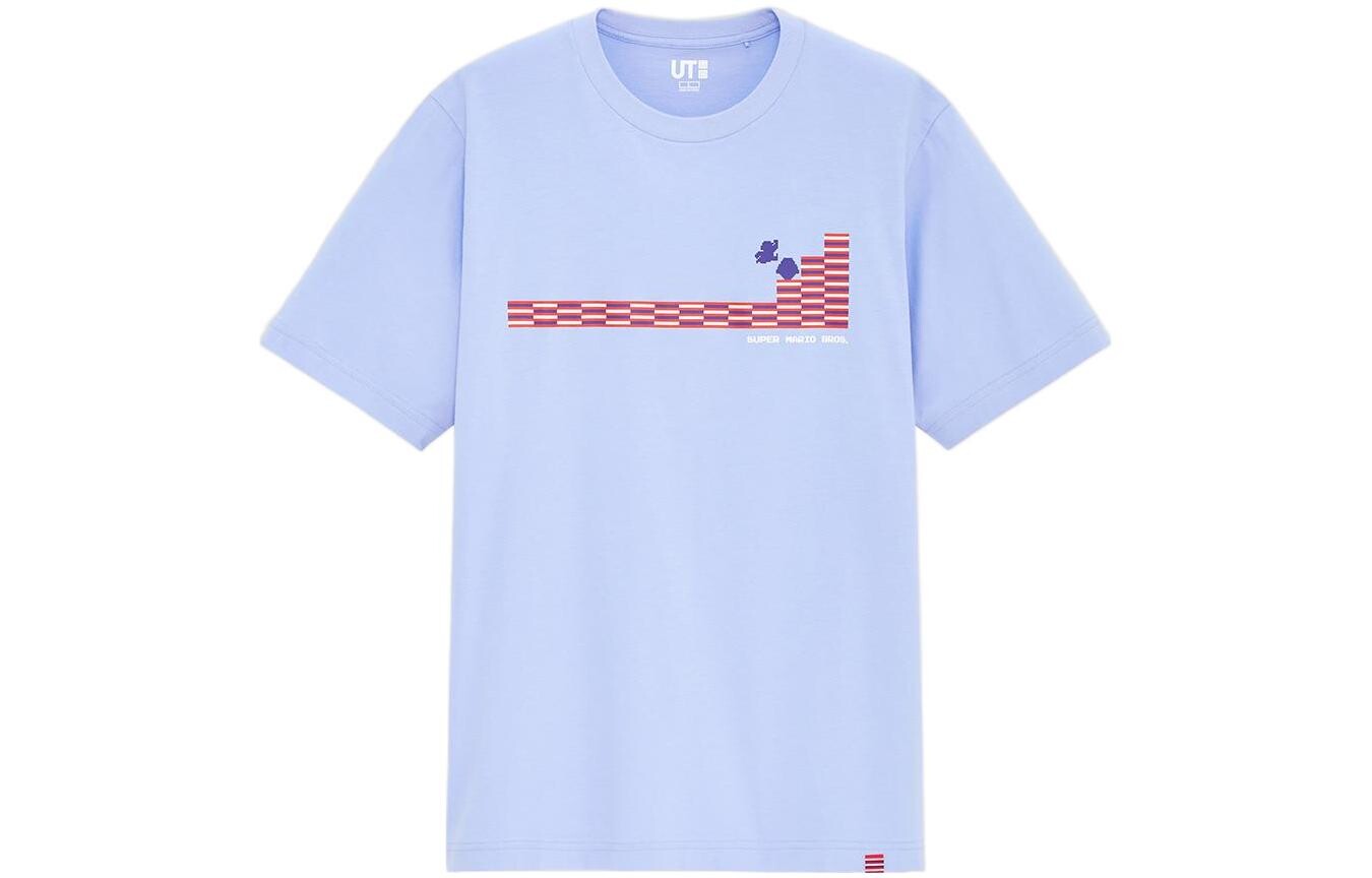 

Футболка мужская светло-голубая Uniqlo, светло-голубой