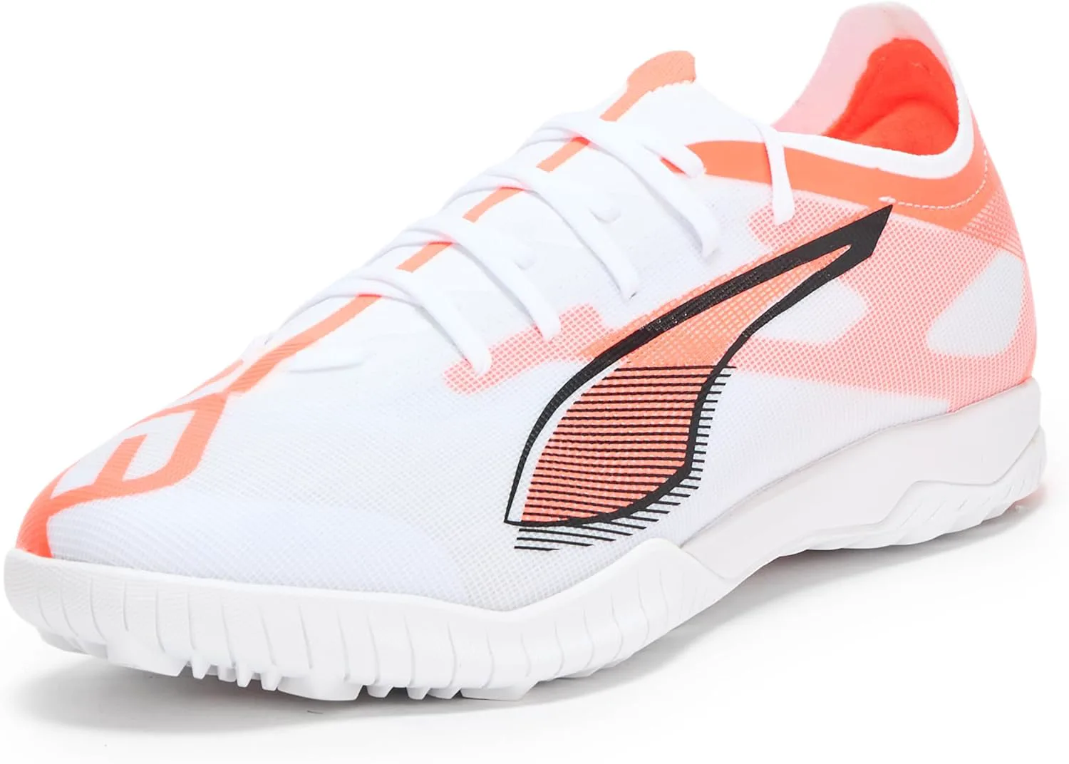 Футбольные бутсы Puma Men's Ultra 5 Match Turf Trainer, белый/черный/красный — фото 2