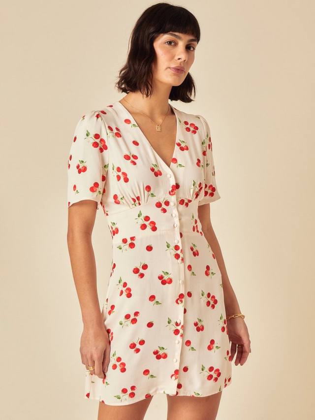 

Мини-платье Alexa с вишневым принтом из вискозы LENZING ECOVERO Nobody's Child