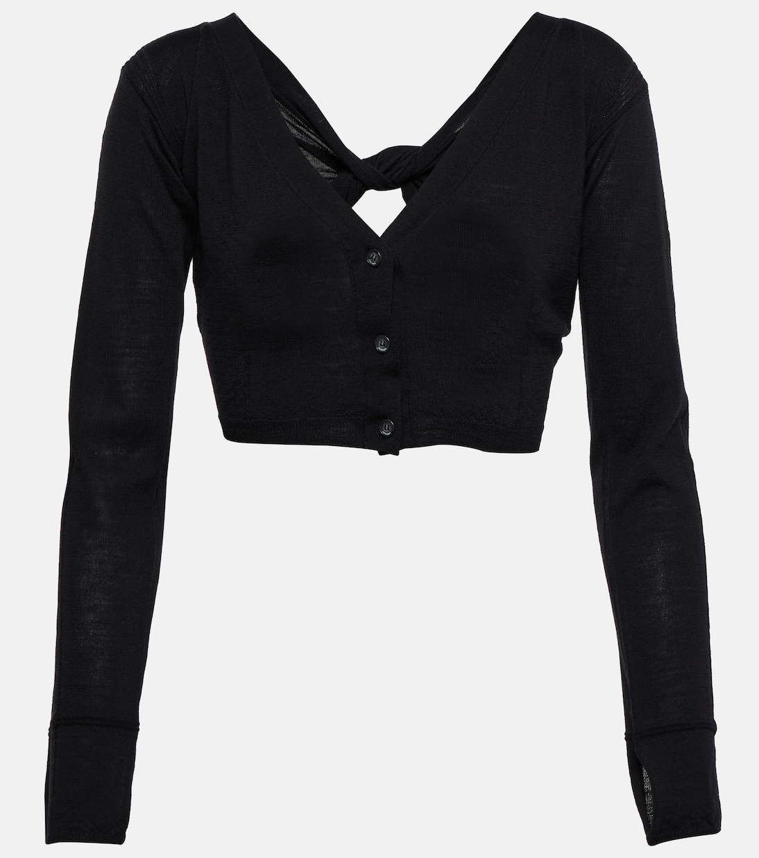 

Кардиган Le Cardigan Soli из смеси шерсти Jacquemus, черный