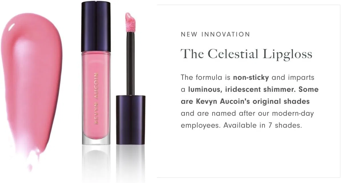 Блеск для губ Kevyn Aucoin Celestial Lip Gloss Erika, кремовый полупрозрачный розовый, 5.6 мл — фото 2
