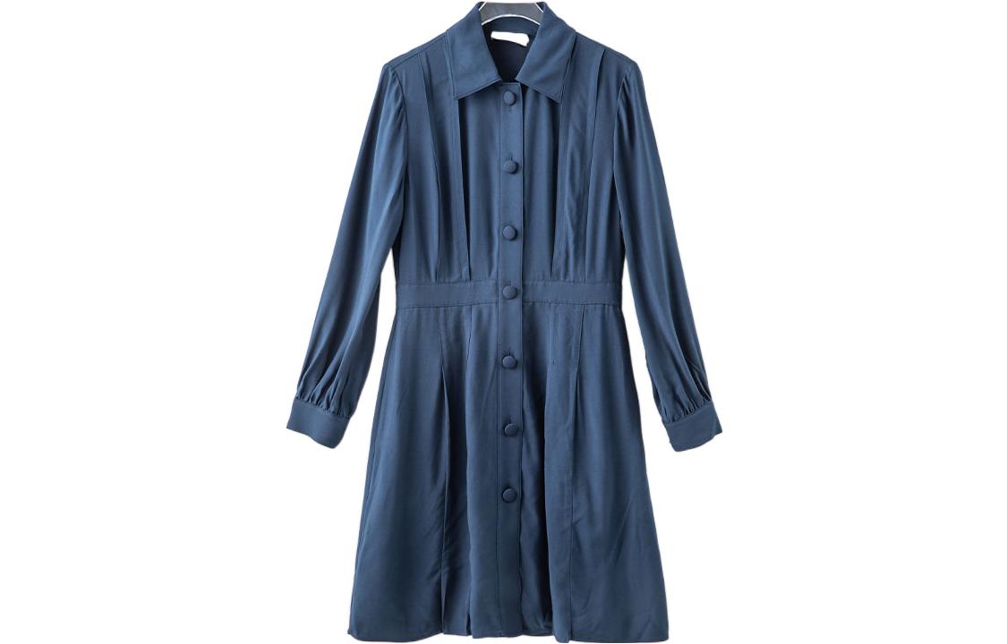 

Длинное платье с длинными рукавами женское Navy COACH, Marine Blue