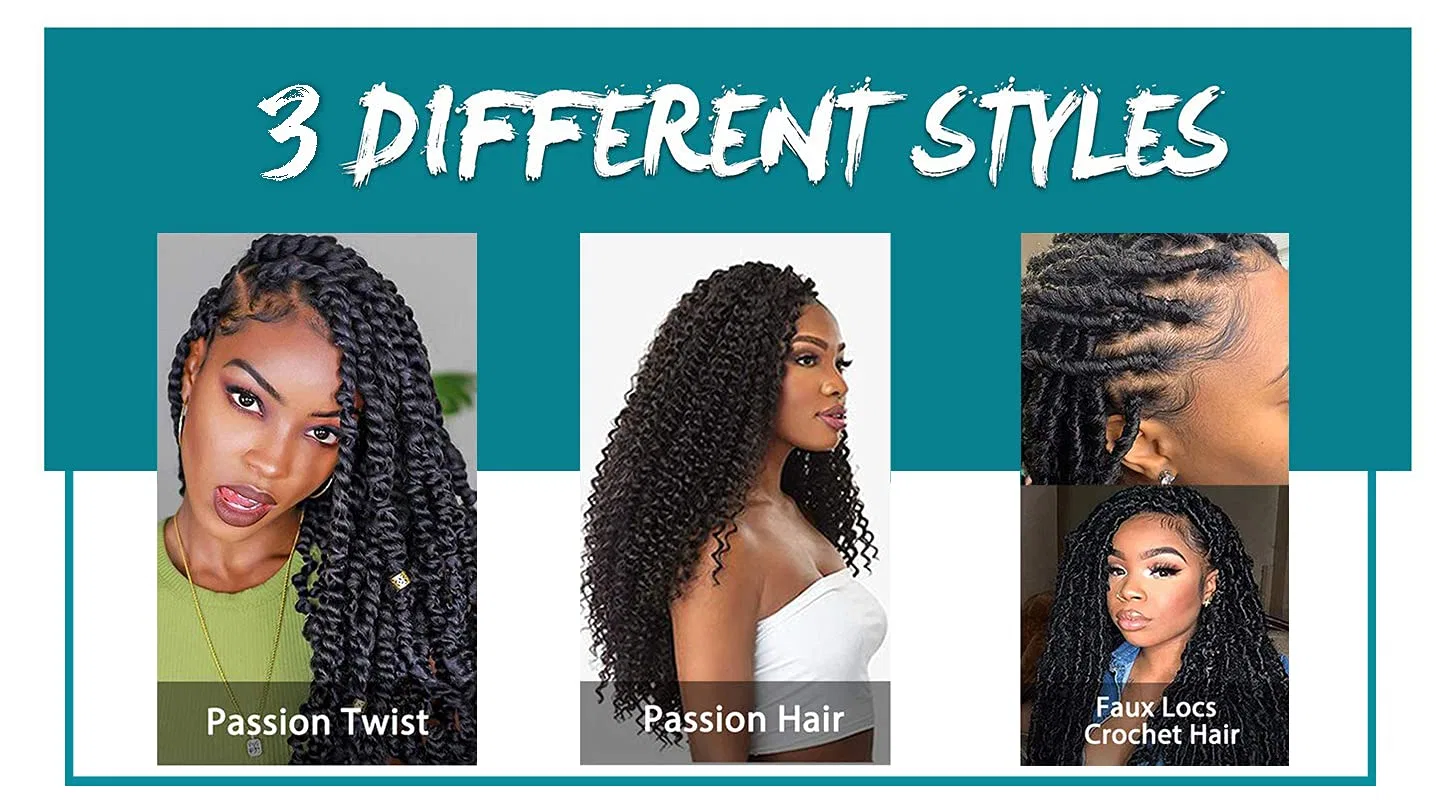 Искусственные волосы для плетения Passion Twist от YDDM Yddm, 1B# — фото 3