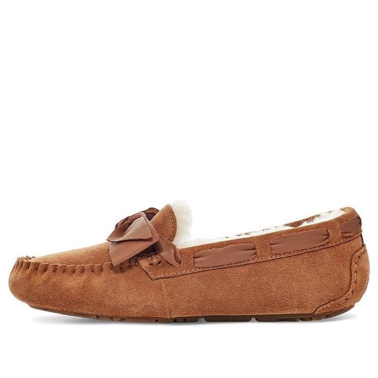 Шлепанцы (WMNS) UGG Dakota Leather Bow Brown, коричневый