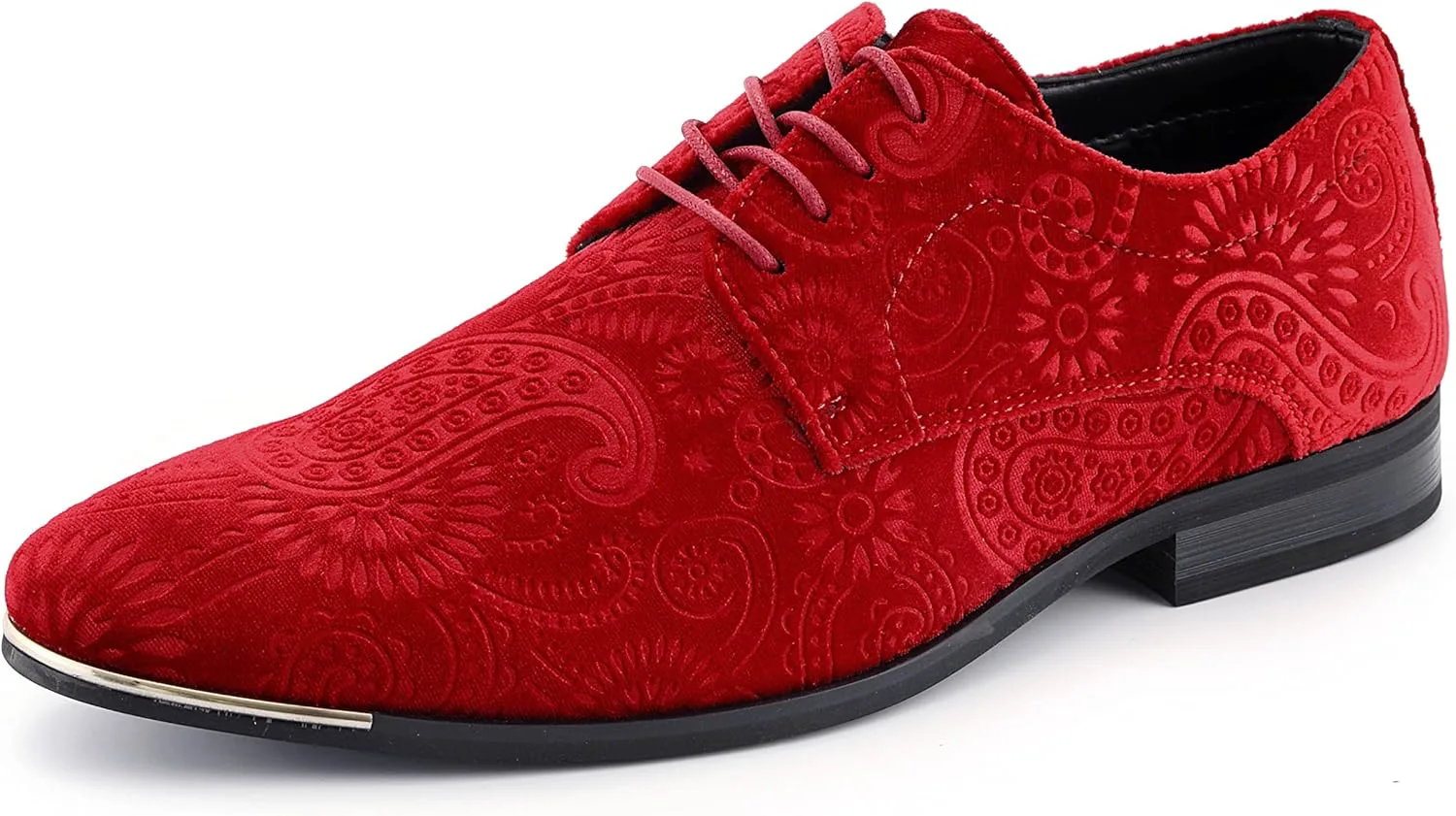 

Amali Chadwick, мужские туфли - оксфорды на шнуровке для мужчин - туфли под смокинг, с узором пейсли, с металлическим наконечником, мужские дизайнерские туфли, красный