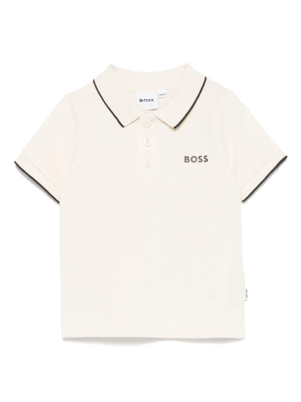 

Рубашка поло с вышитым логотипом Boss Kidswear, светло-бежевый