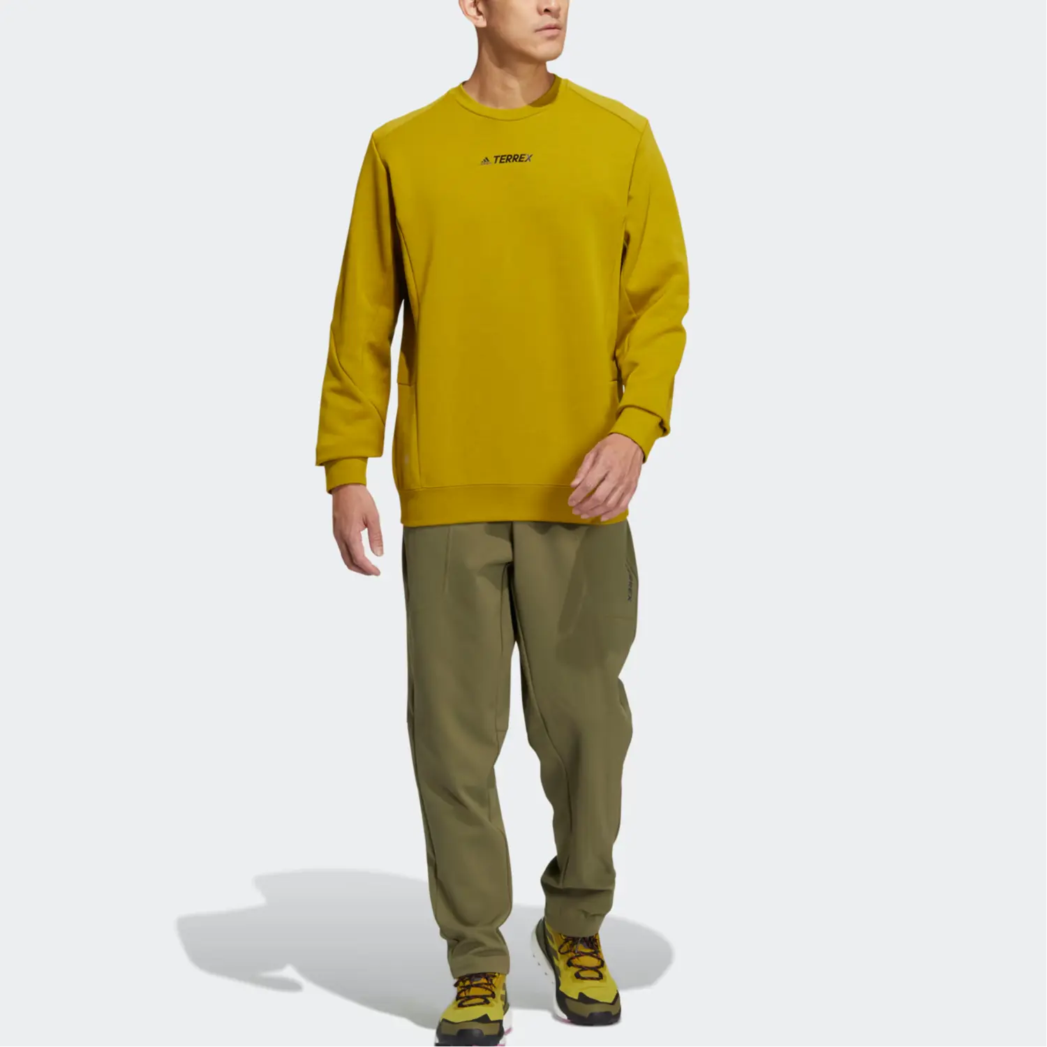 Толстовка унисекс желтая Adidas, желтый — фото 2