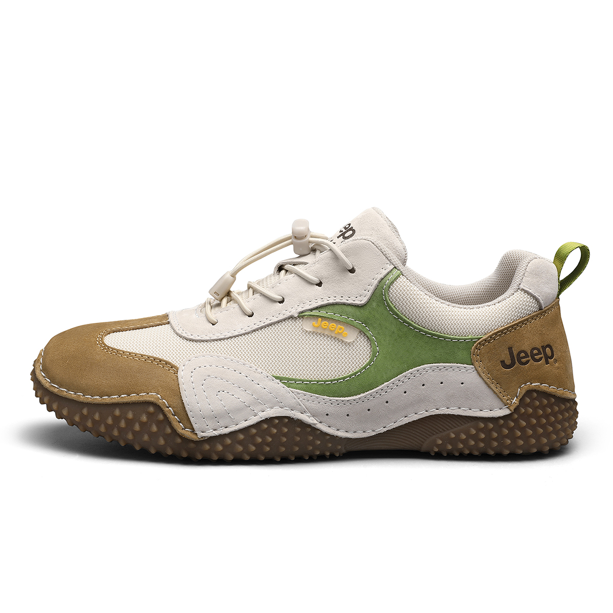 

Мужские низкие уличные кроссовки с амортизацией, устойчивые к истиранию, дышащие, поддерживающие, легкие и увеличивающие рост Jeep, бежевый зеленый