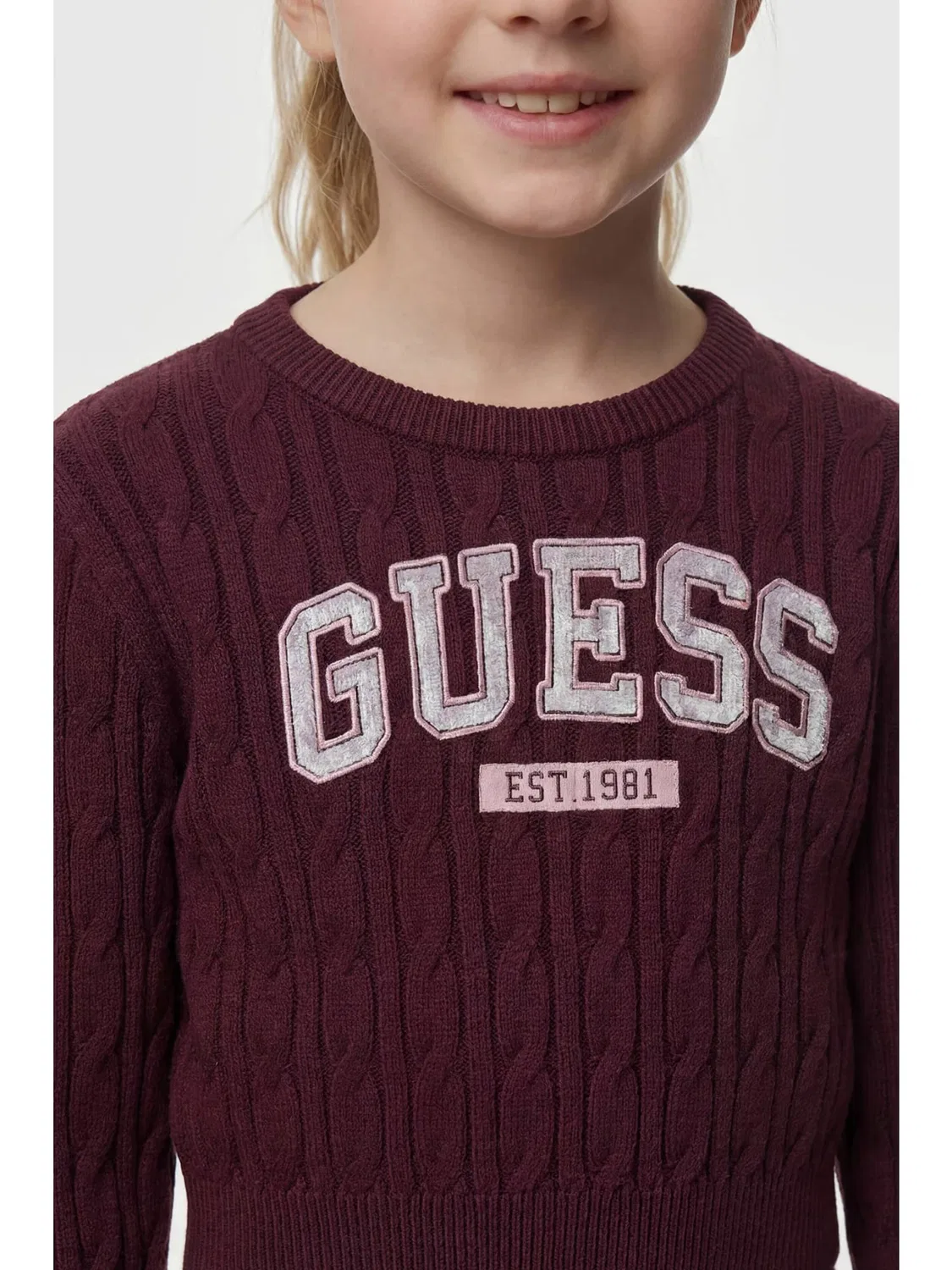 Свитер Guess бордового цвета — фото 4