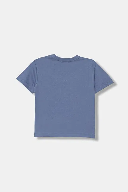 Футболка детская с аппликацией и принтом United Colors of Benetton, синий — фото 2