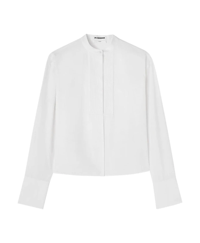 

Рубашка с воротником Мао в стиле четверга Jil Sander, белый