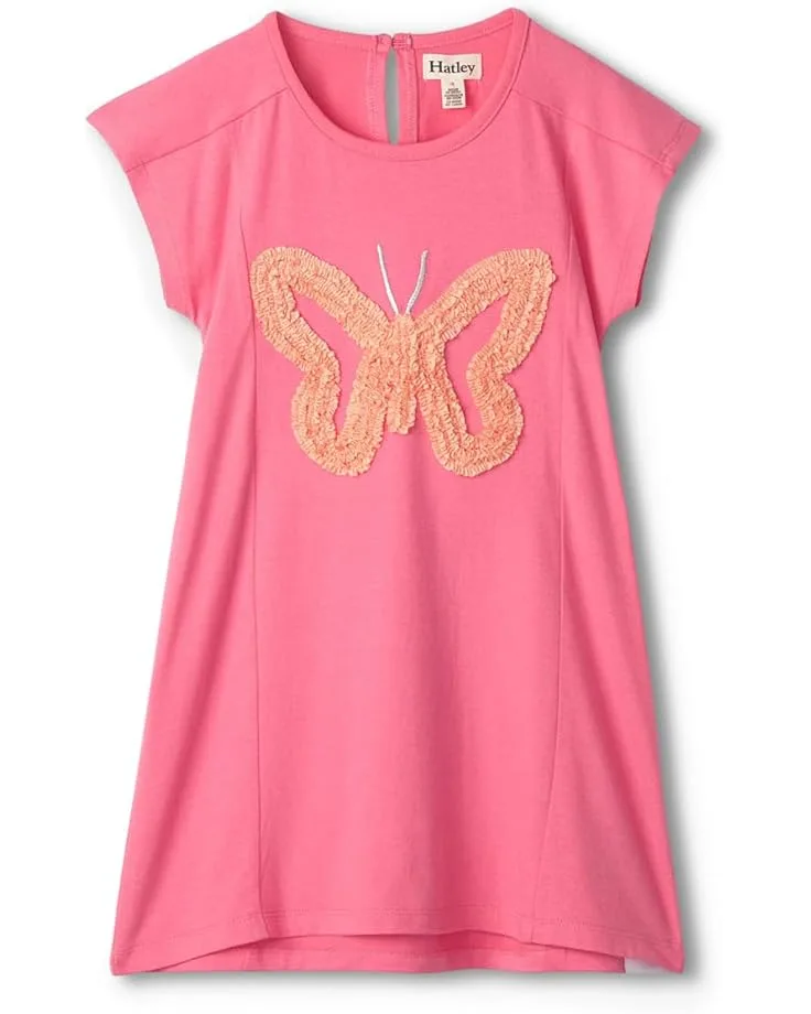 Платье Hatley Kids A-Line Panel Dress (Toddler/Little Kid/Big Kid), Pink Butterfly